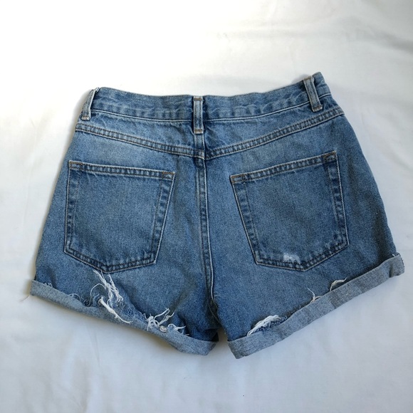 High Waisted Topshop Motto Rosa Short - Picture 2 of 2